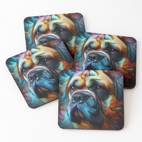 Item preview, French Mastiff Whimsy in Spectral Tones designed and sold by PawspectCreate.