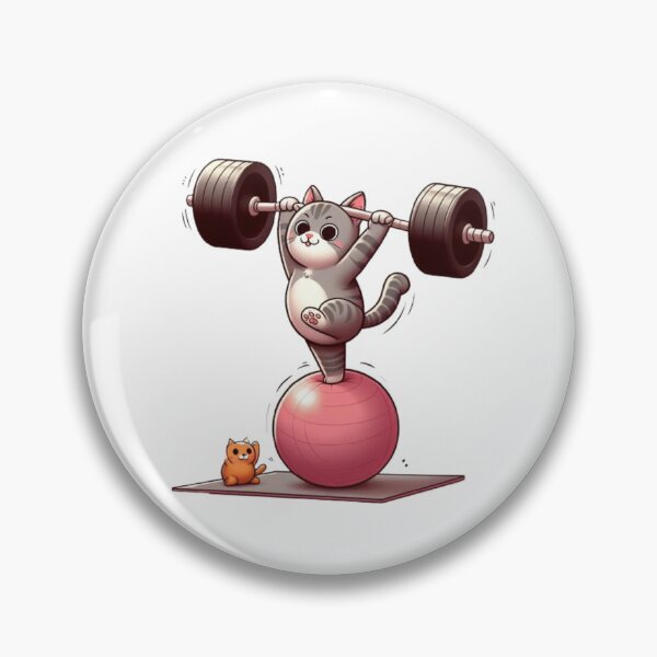 Item preview, Cat lifting weights designed and sold by TomFitCL.