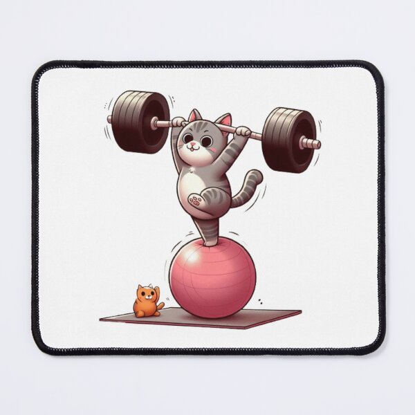 Item preview, Cat lifting weights designed and sold by TomFitCL.