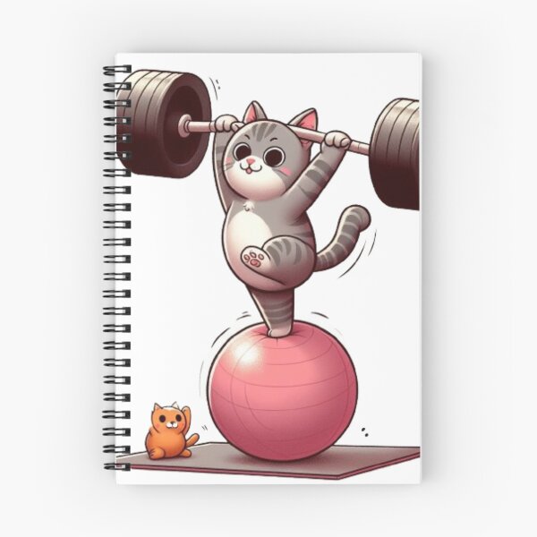 Item preview, Cat lifting weights designed and sold by TomFitCL.