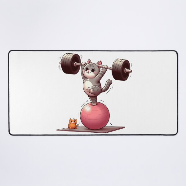 Item preview, Cat lifting weights designed and sold by TomFitCL.
