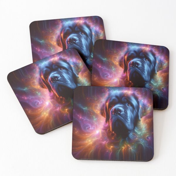 Item preview, French Mastiff Whirlwind in Spectral Hues designed and sold by PawspectCreate.