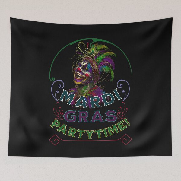 Item preview, Mardi Gras Clown Face Party Time  designed and sold by ZeptepiTrends.