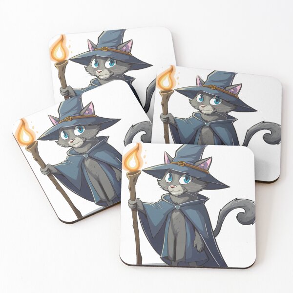 Item preview, Wise Wizard Cat with Enchanted Torch designed and sold by dungeonwarriors.