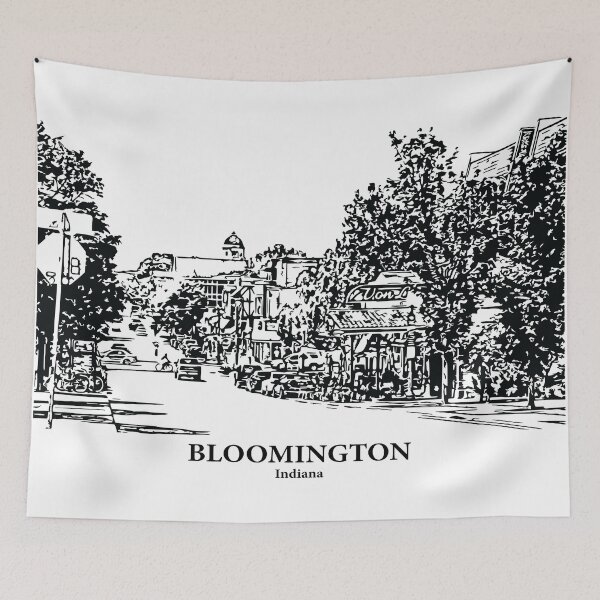 Aperçu de l'œuvre Bloomington-Indiana créée et vendue par Lakeric Cityscapes.