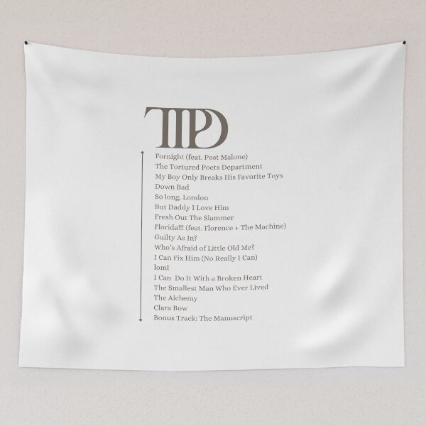 Item preview, Tracks - The Tortured Poets Department (Unofficial Merch) designed and sold by MsGraphicaIllus.