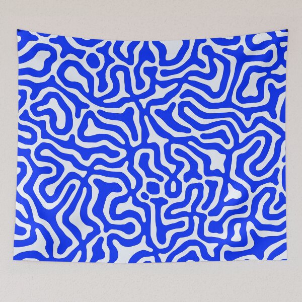 Item preview, Blue Organic Liquid Lines Abstract Pattern Design designed and sold by patternsoup.