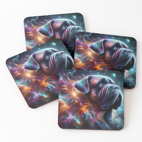 Item preview, French Mastiff Whimsy in Spectral Tones designed and sold by PawspectCreate.