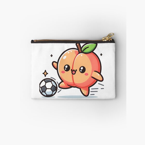 Item preview, Kawaii Peach With Soccer Shoes Playing Soccer designed and sold by CanvasCutie.
