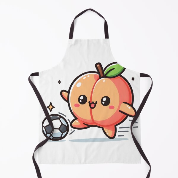Item preview, Kawaii Peach With Soccer Shoes Playing Soccer designed and sold by CanvasCutie.