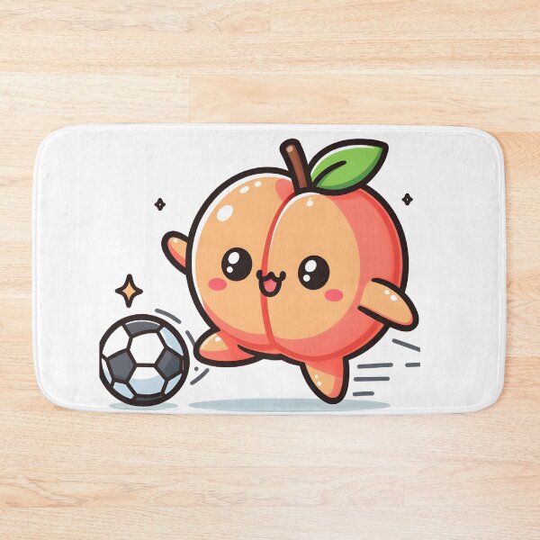 Item preview, Kawaii Peach With Soccer Shoes Playing Soccer designed and sold by CanvasCutie.