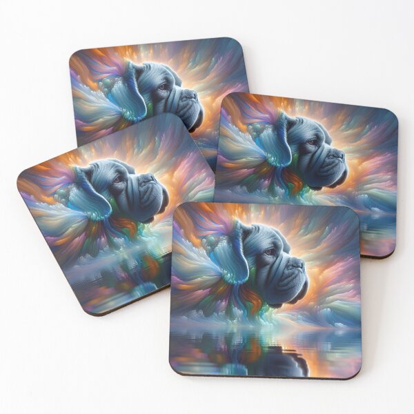 Item preview, French Mastiff Whirlwind in Spectral Hues designed and sold by PawspectCreate.