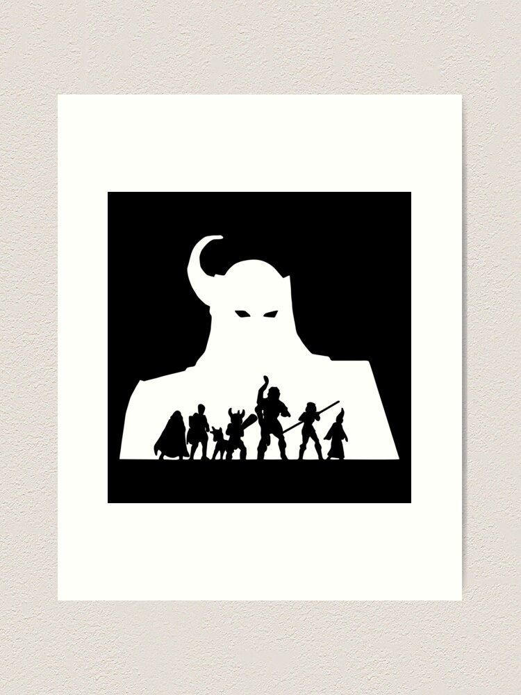 Imagen 1 de 3, Lámina artística con la obra Guerreros de mazmorras, diseñada y vendida por FotoLibreStudio.