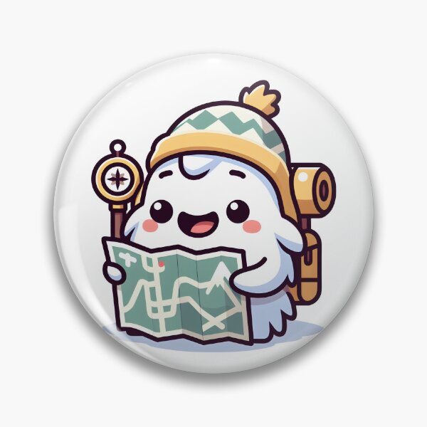 Item preview, Kawaii Yeti Tracker Reading Map designed and sold by CanvasCutie.