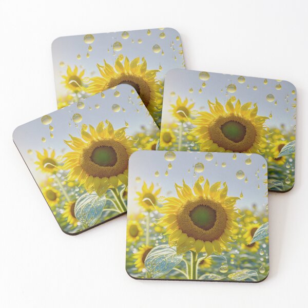 Item preview,  Bright sunflowers with golden accents designed and sold by MarionsArt.