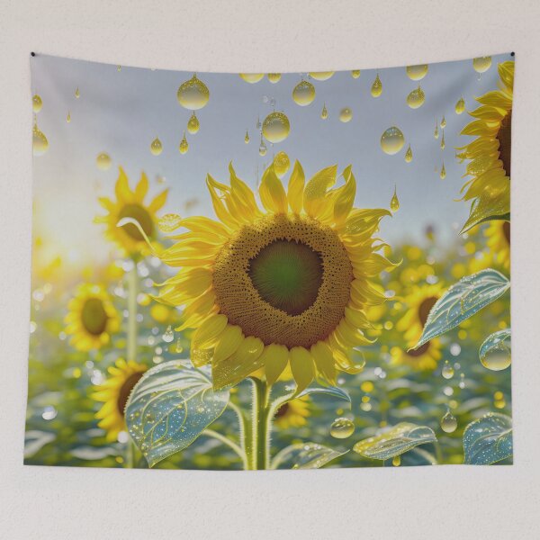 Item preview,  Bright sunflowers with golden accents designed and sold by MarionsArt.