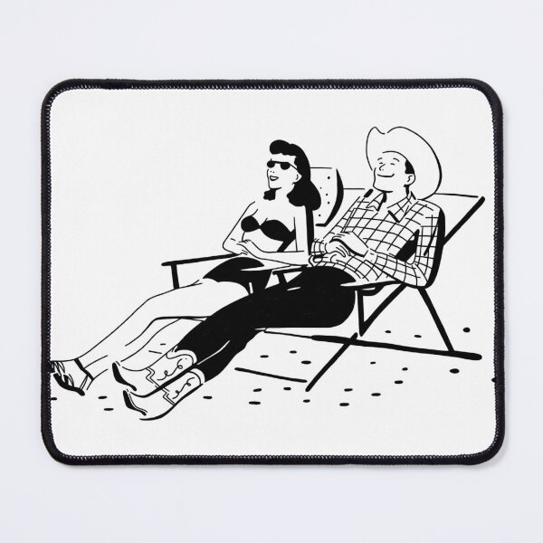 Item preview, Sunbathing Cowboys | Retro Inspired designed and sold by CheekyRetro.