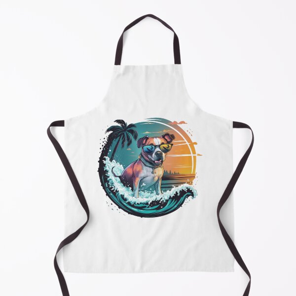 Item preview, Funny Dog Surfing Cute Palm waves surfer lovers designed and sold by Vignola7.