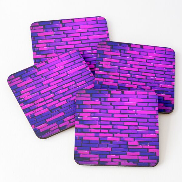 Item preview, Dark Purple Neon Bricks designed and sold by Health And Fitness Posts e-Store.