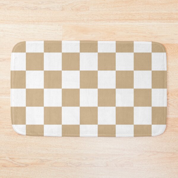Item preview, Checkered - White and Tan Brown designed and sold by JustPatterns2.