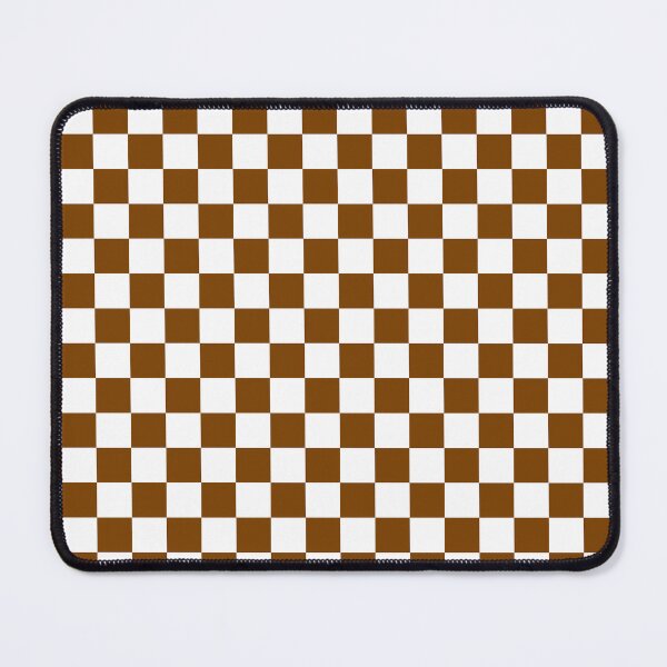Item preview, Small Checkered - White and Chocolate Brown designed and sold by JustPatterns2.