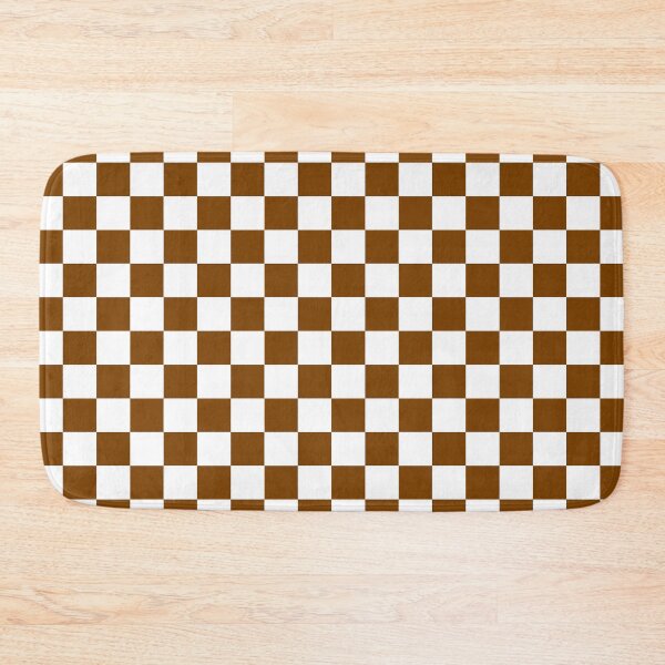 Item preview, Small Checkered - White and Chocolate Brown designed and sold by JustPatterns2.