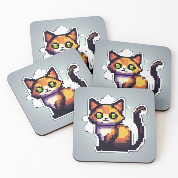 Item preview, Funny Pixel art cat designed and sold by Planetporridge.