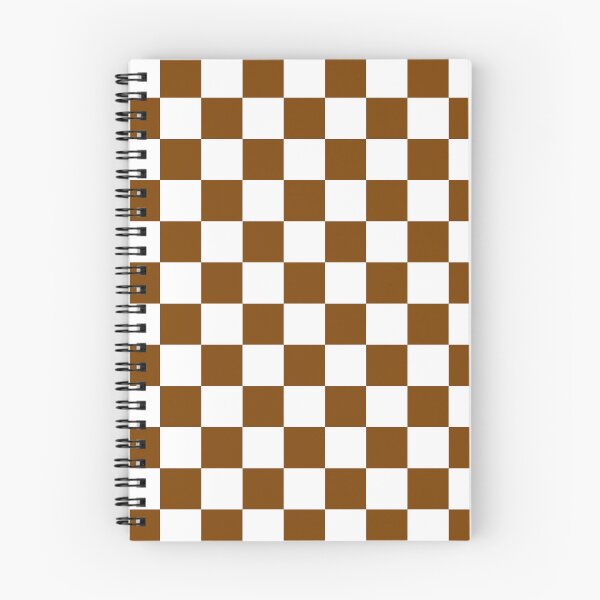 Item preview, Checkered - White and Chocolate Brown designed and sold by JustPatterns2.