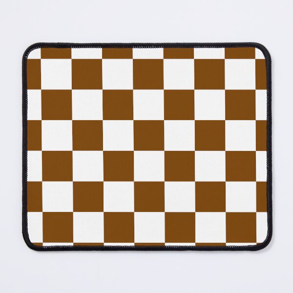 Item preview, Checkered - White and Chocolate Brown designed and sold by JustPatterns2.