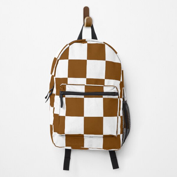 Item preview, Checkered - White and Chocolate Brown designed and sold by JustPatterns2.