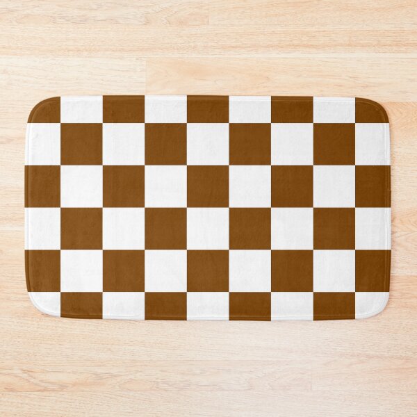 Item preview, Checkered - White and Chocolate Brown designed and sold by JustPatterns2.
