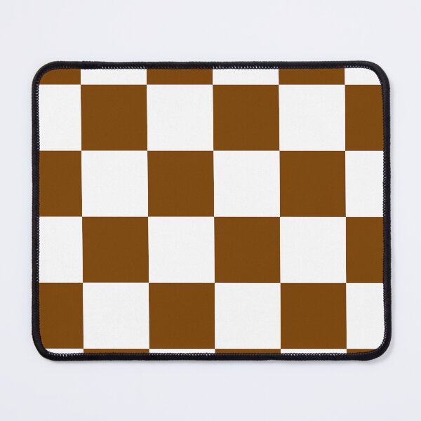 Item preview, Large Checkered - White and Chocolate Brown designed and sold by JustPatterns2.