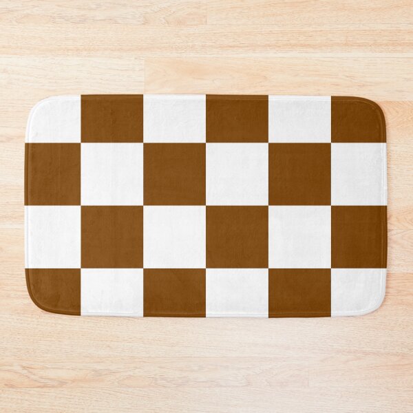Item preview, Large Checkered - White and Chocolate Brown designed and sold by JustPatterns2.