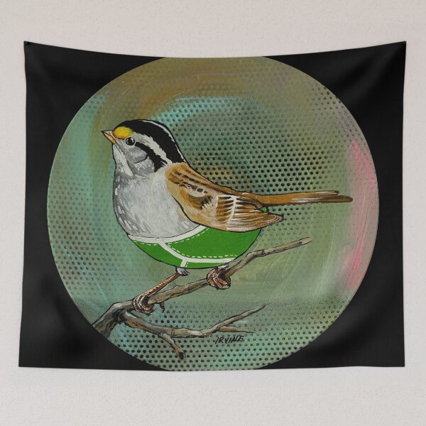 Item preview, White Throated Sparrow Wearing Over-priced Vintage Y Fronts designed and sold by David Irvine.