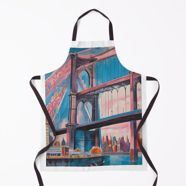 Item preview, Brooklyn Bridge Tower painting after Raoul Dufy designed and sold by Vintage Designs +.