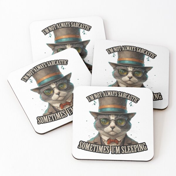 Item preview, I'm not always sacrastic sometimes i'm sleeping. Epitome of sophistication – the Gentleman Cat!  designed and sold by TMK STORE.
