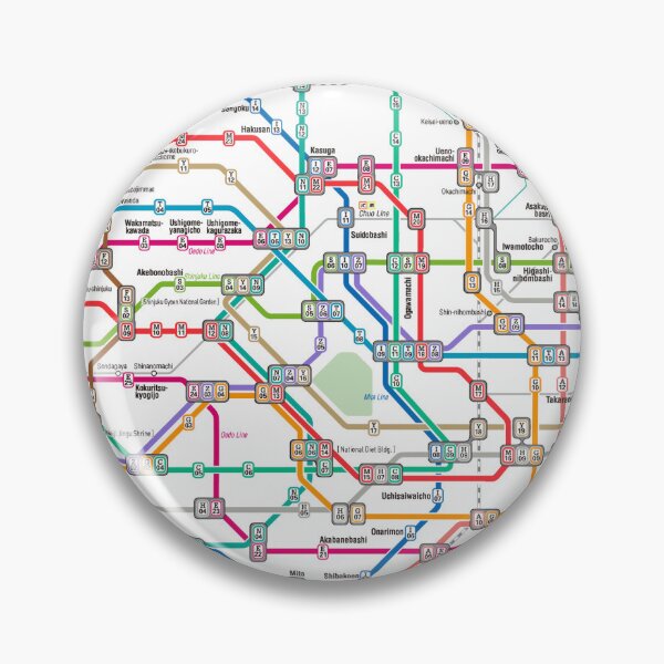 Artikelvorschau, Karte der Metro von Tokio entworfen und verkauft von RabidIdeas.