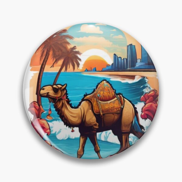Item preview,  camel standing in front of the waves designed and sold by Karaz's Animal Kingdom.