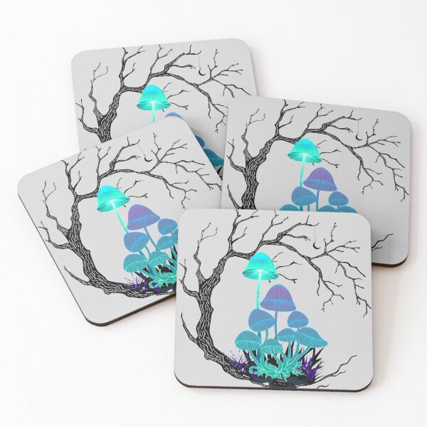 Item preview, cute neon mushrooms designed and sold by Makemedesign.