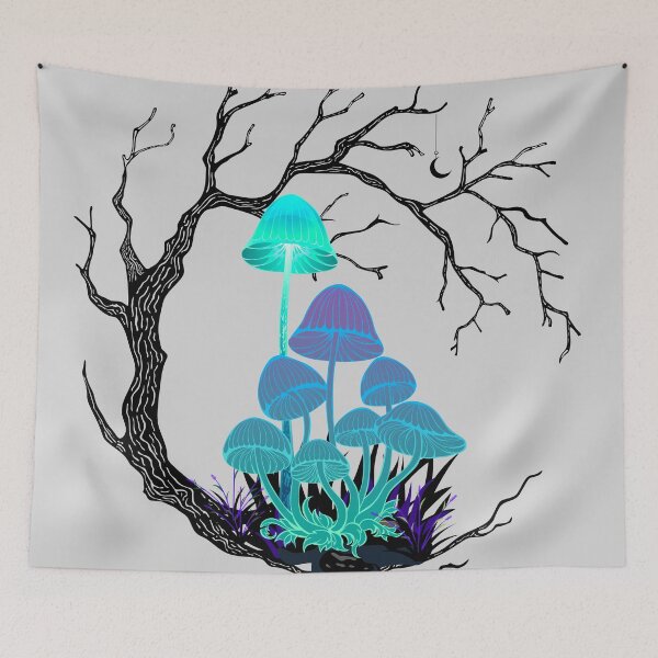 Item preview, cute neon mushrooms designed and sold by Makemedesign.