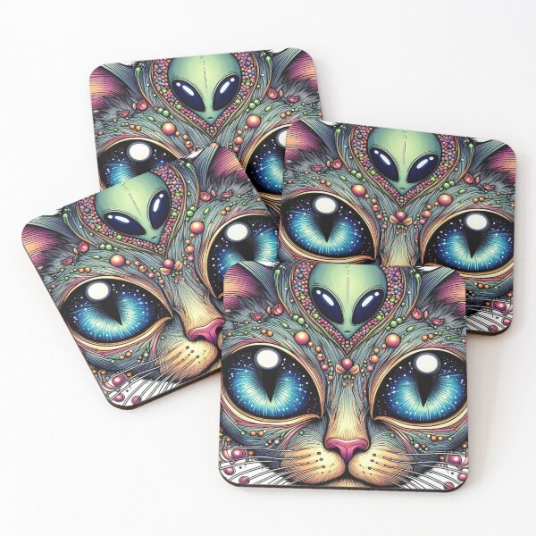Item preview, v6 UFO, Cat and Fish for iPhone Pro Samsung Cases designed and sold by JL-PhoneCases.