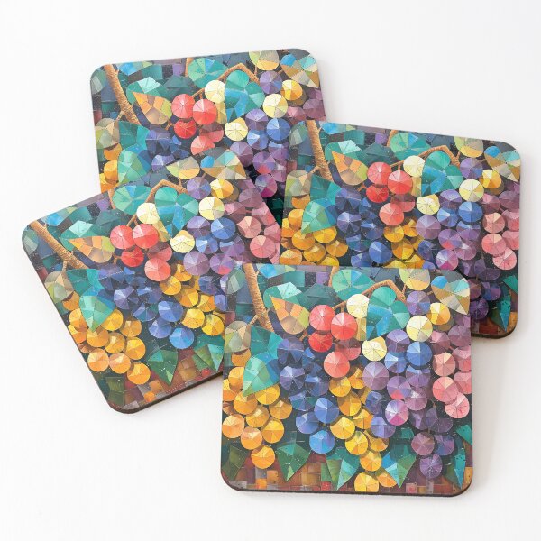 Item preview, Grape harvest geometric pattern print designed and sold by dcrc.