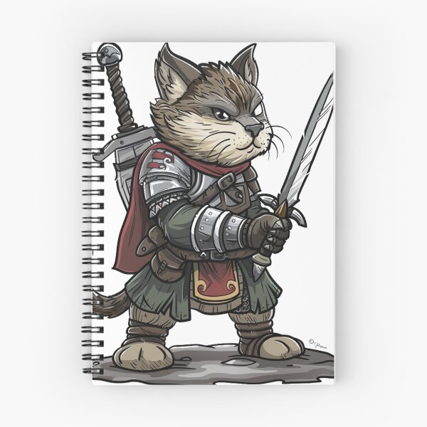 Item preview, Gallant Cat Knight with Sword and Armor designed and sold by dungeonwarriors.