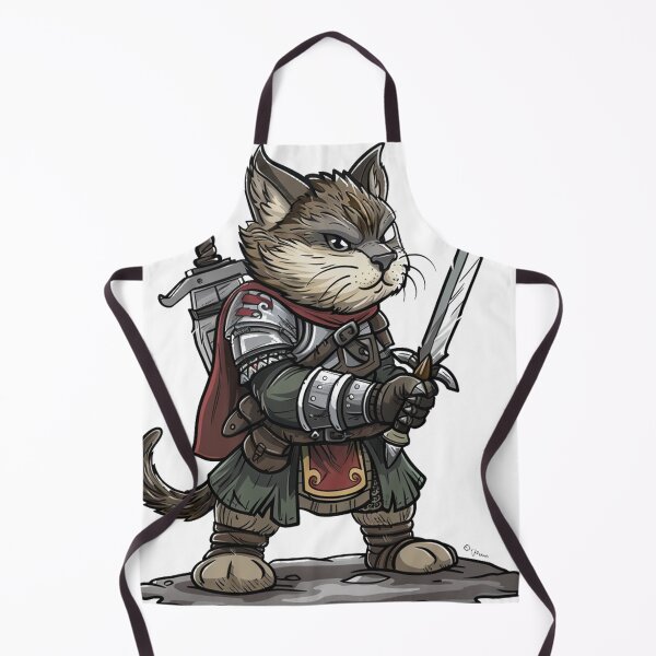 Item preview, Gallant Cat Knight with Sword and Armor designed and sold by dungeonwarriors.