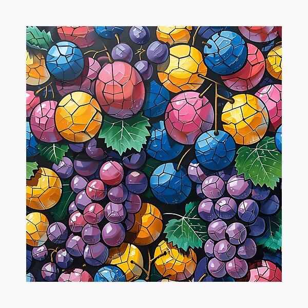 Item preview, grape harvest geometric pattern print designed and sold by dcrc.