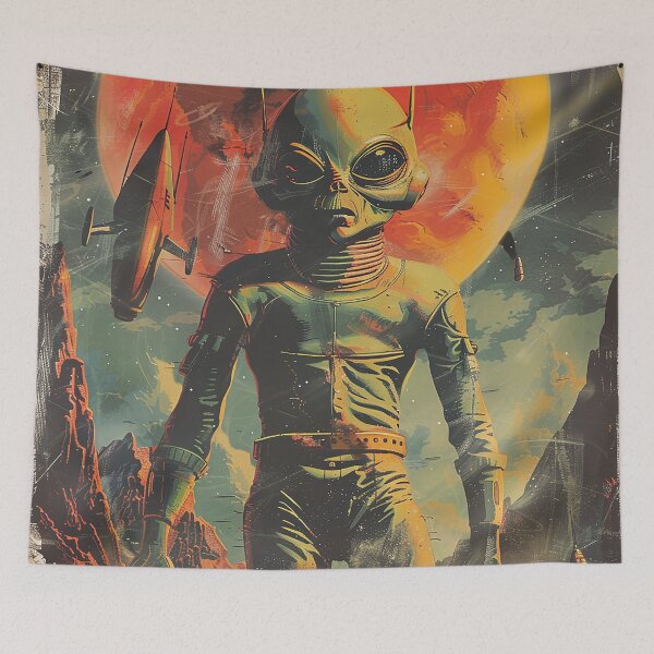 Item preview, Vintage Alien, Sci-Fi Art designed and sold by nomiraclehere.