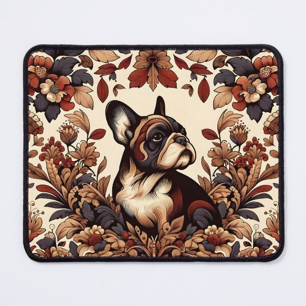 Item preview, Frenchie in floral design. designed and sold by Drew-Drew.
