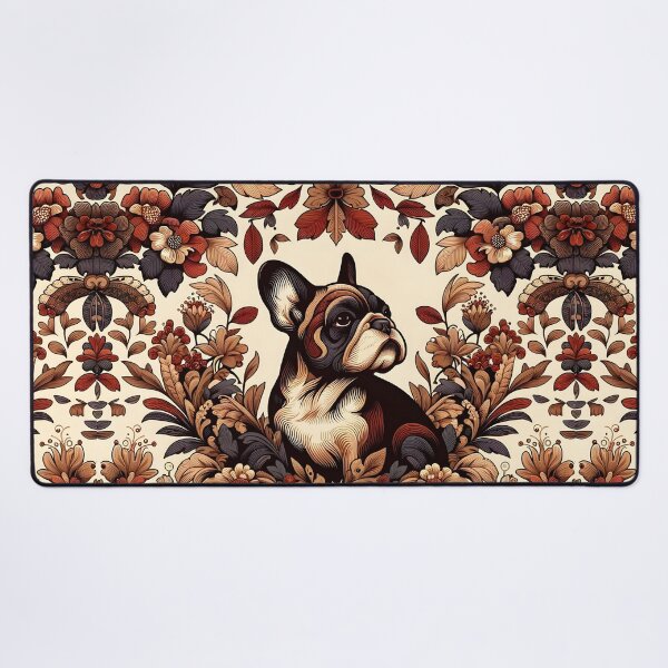 Item preview, Frenchie in floral design. designed and sold by Drew-Drew.