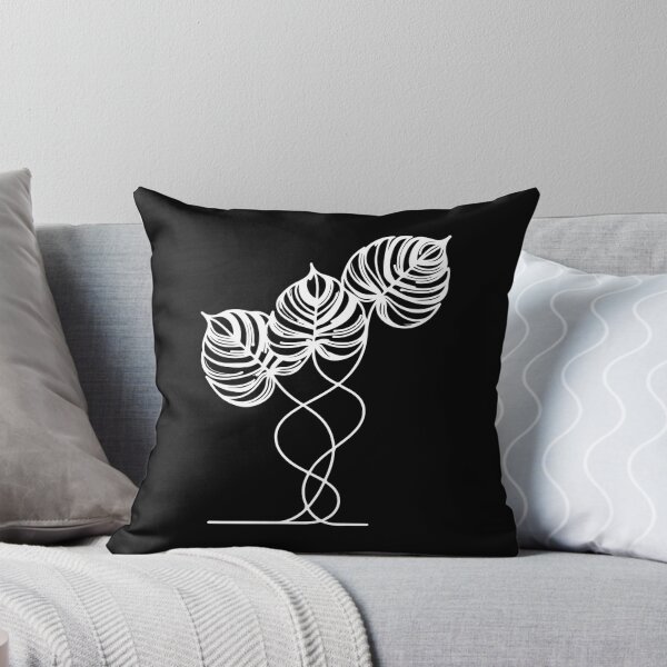 Aperçu de l'œuvre Trilogie noire de feuilles de Monstera créée et vendue par Expressartzone.