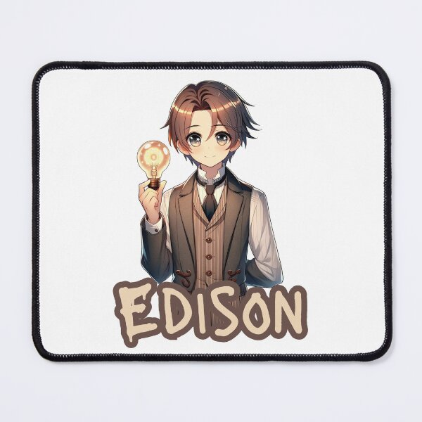 Item preview, Thomas Edison with Light Bulb he Invented designed and sold by kylmllr101684.